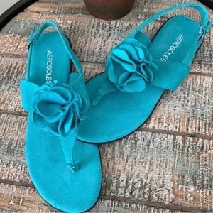 Aerosoles Turquoise Suede Sandals